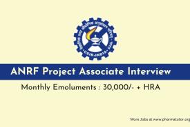 Interview for ANRF Project Associate at CCMB
