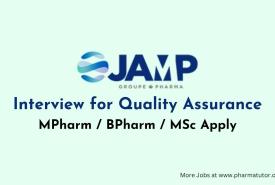 Interview for Quality Assurance at JAMP India Pharmaceuticals