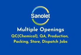 Multiple Openings at Sanolet Lifecare Private Limited