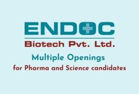 Multiple Openings for Pharma and Science candidates at Endoc Biotech