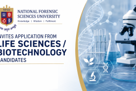 NFSU Invites application from Life Sciences / Biotechnology candidates