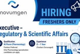 Novumgen Hiring Regulatory & Scientific Affairs Executive | Pharmacology Freshers Preferred Only