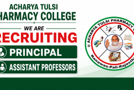 Advertisement for Principal and Assistant Professors at Acharya Tulsi Pharmacy College