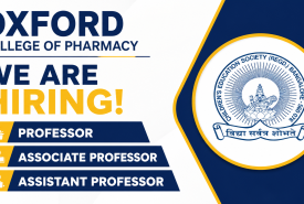 Advertisement for Professor, Associate Professor, Assistant Professor at Oxford College of Pharmacy