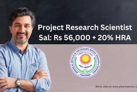 Opportunity for Life Sciences candidates as Research Scientist at JIPMER
