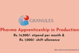 Pharma Apprenticeship in Production at Granules India