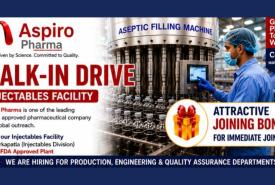Production, Quality Control and Quality Assurance Jobs at Aspiro Pharma
