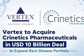 Vertex to Acquire Crinetics Pharmaceuticals in USD 10 Billion Deal to Expand Rare Disease Portfolio
