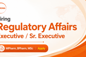 CORONA Remedies Hiring Regulatory Affairs Executive / Sr. Executive