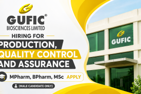 Hiring for Production, Quality Control and Assurance at Gufic Biosciences