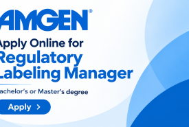 Apply Online for Regulatory Labeling Manager at Amgen