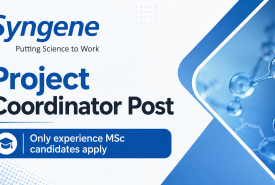 Career as Project Coordinator at Syngene