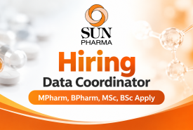Data Coordinator Hiring at Sun Pharma | Pharmacy / Science candidates apply