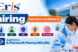 Eris Therapeutics hiring Experience candidates in Production, QC, QA, F&D, Microbiology