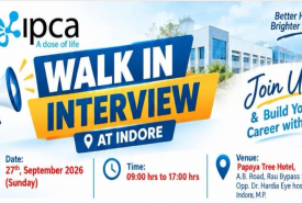Ipca Laboratories Limited Invites Pharma and Science candidates in Production, Technology Transfer, DP Manufacturing, Quality Control