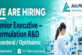 Airis Pharma Hiring Formulation R&D Senior Executive