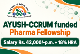 AYUSH-CCRUM funded Pharma Fellowship at Institute of Nanoscience and Technology