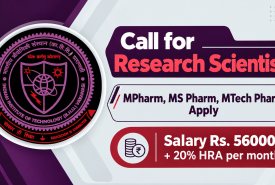 Call for Research Scientist at Indian Institute of Technology (BHU) - MPharm, MS Pharm, MTech Pharm Apply
