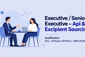 CORONA Remedies Hiring Executive / Senior Executive - API & Excipient Sourcing