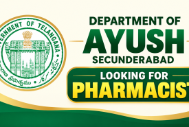 Department of AYUSH Secunderabad looking for Pharmacist