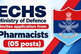 ECHS, Ministry of Defence invites application from Pharmacists