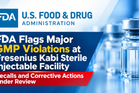 FDA Flags Major GMP Violations at Fresenius Kabi Sterile Injectable Facility; Recalls and Corrective Actions Under Review
