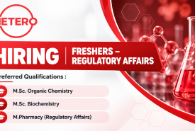 HETERO IS HIRING | FRESHERS – REGULATORY AFFAIRS