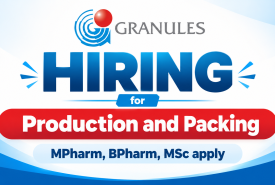 Hiring for Production and Packing at Granules India