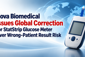 Nova Biomedical Issues Global Correction for StatStrip Glucose Meter Over Wrong-Patient Result Risk