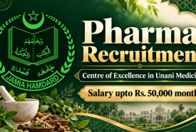 Pharma Research posts in Centre of Excellence in Unani Medicine, Jamia Hamdard | Post Doc or Research Associate positions