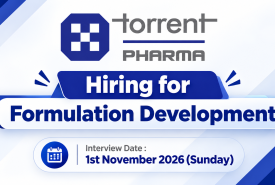Torrent Pharma Hiring for Formulation Development