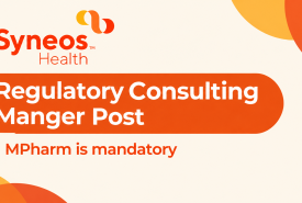 Work as Regulatory Consulting Manger at Syneos Health
