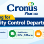 Hiring for Quality Control Department at Cronus Pharma