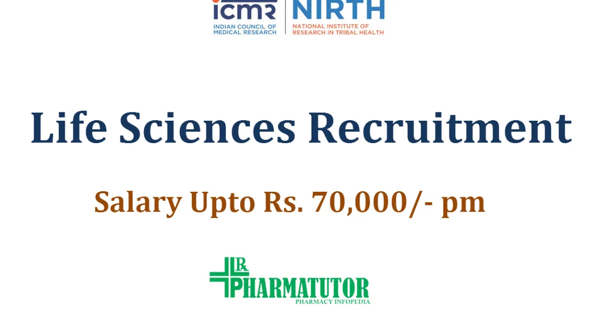 Life Sciences recruitment at National Institute of Research in Tribal Health