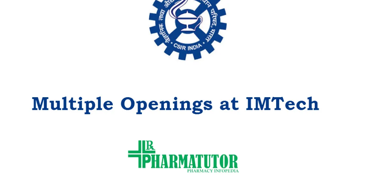 Multiple Openings at Institute of Microbial Technology