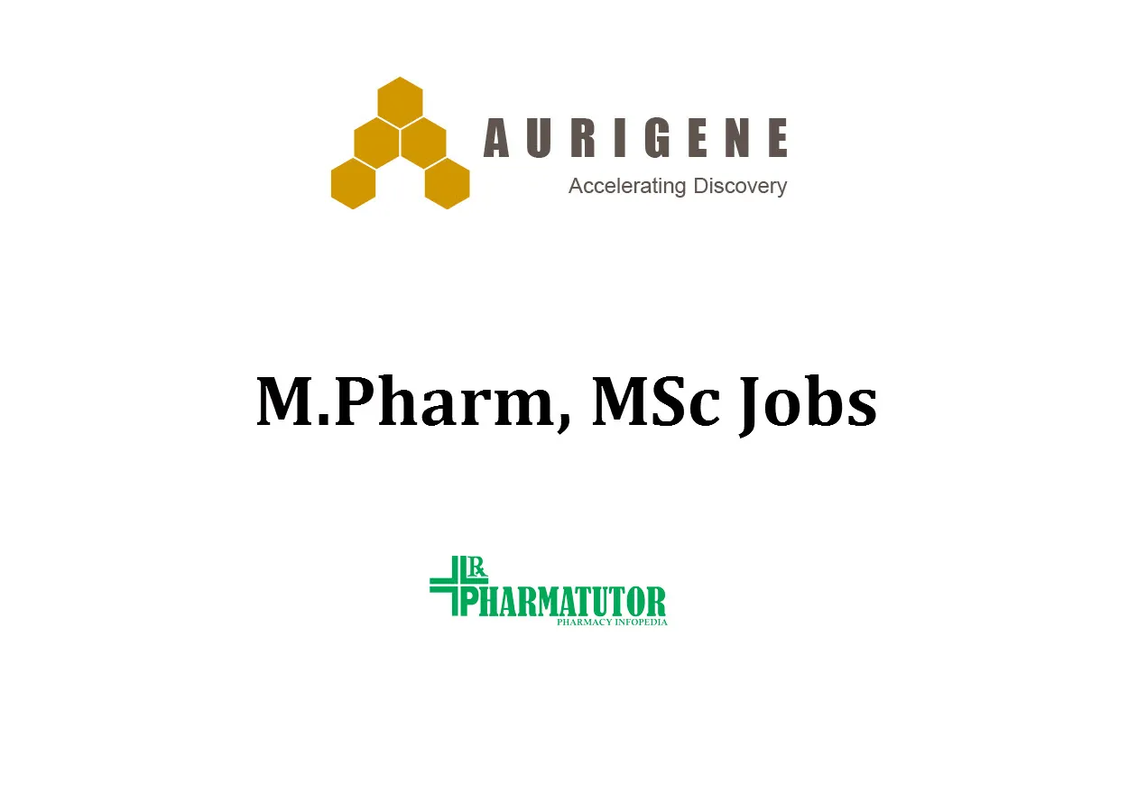 Opportunity for M.Pharm, MSc as Assistant Manager at Aurigene