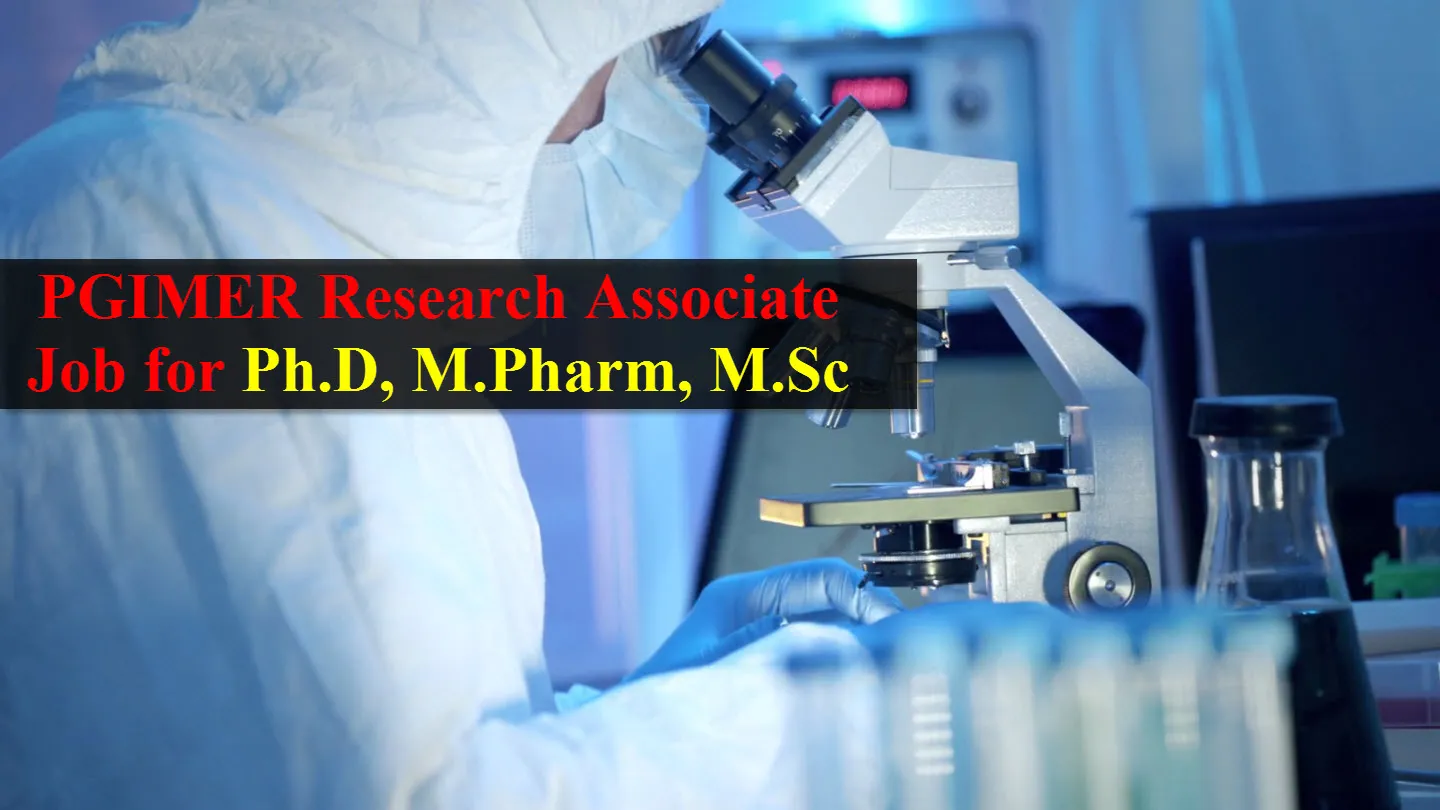 Applications are invited for the Post of Research Associate at PGIMER