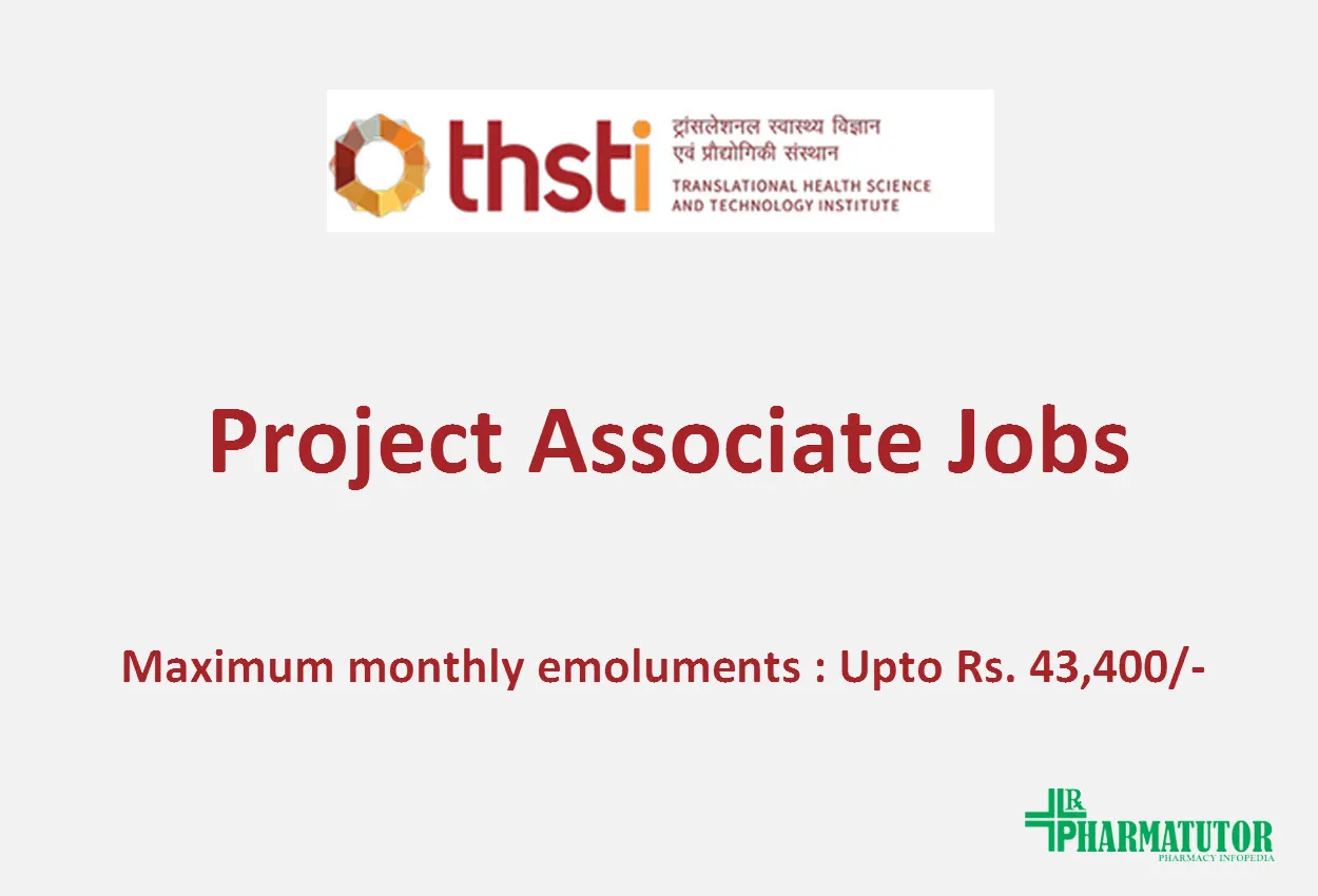 Job for Junior Project Associate, Project Associate at THSTI