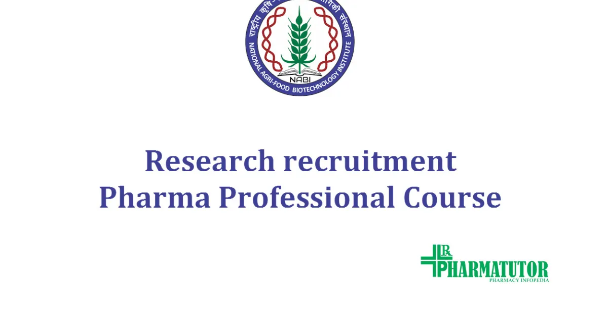 Research recruitment in Food and nutritional Biotechnology division at NABI