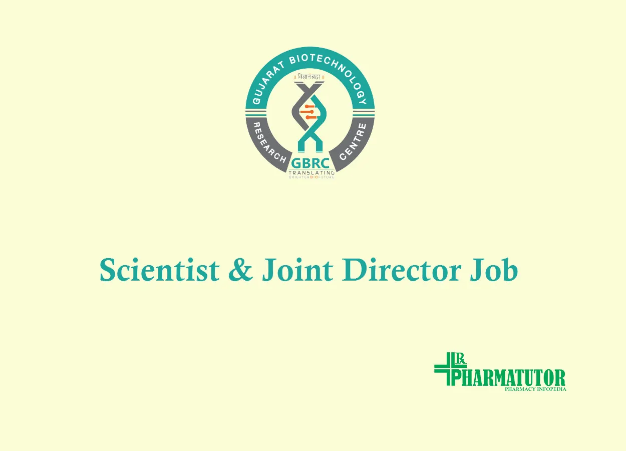 Recruitment for the post of Scientist & Joint Director at GBRC