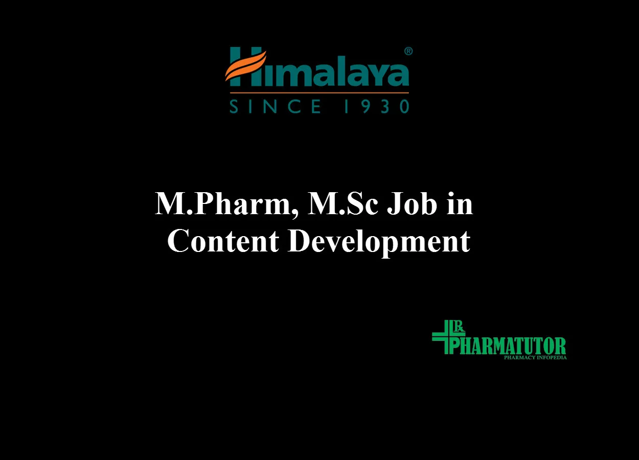 Vacancy for M.Pharm, M.Sc as Associate at Himalaya Drug Company