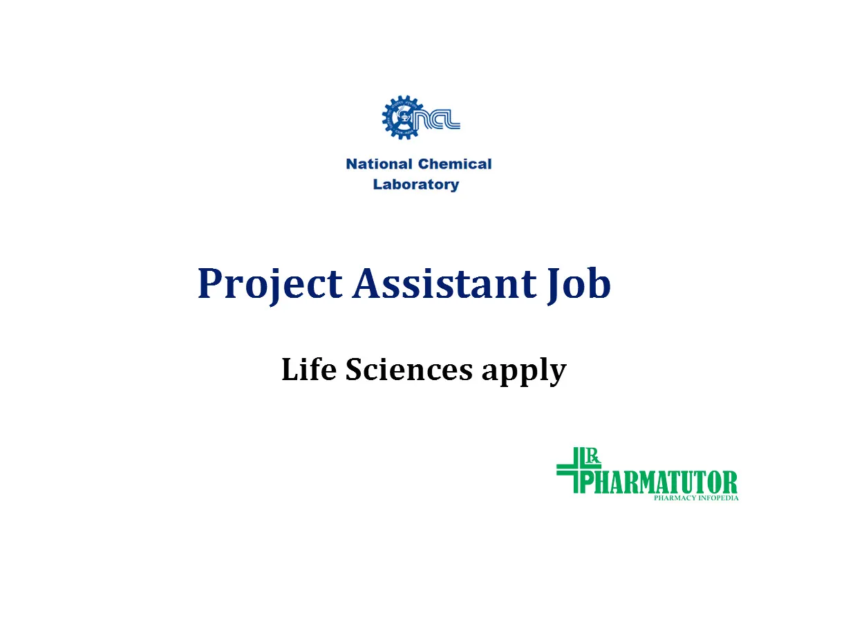 Vacancy for Project Assistant at National Chemical Laboratory