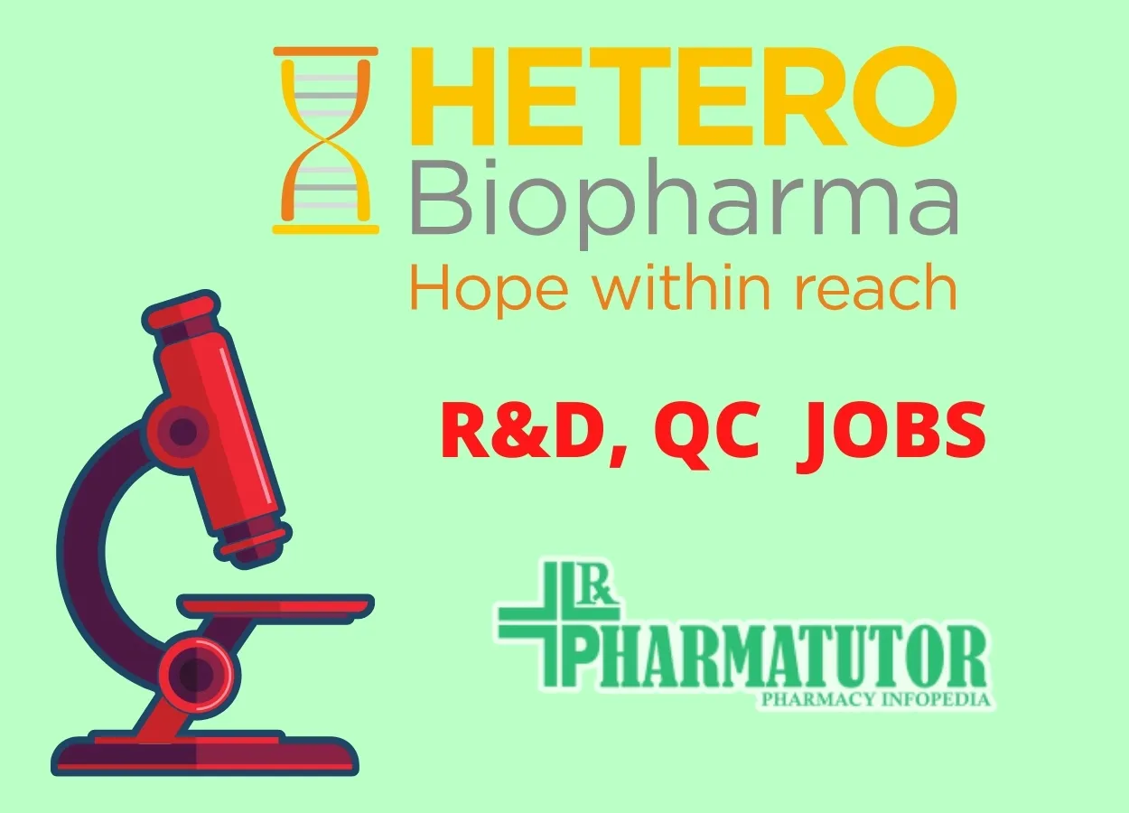 Job for R&D, QC at Hetero Biopharma