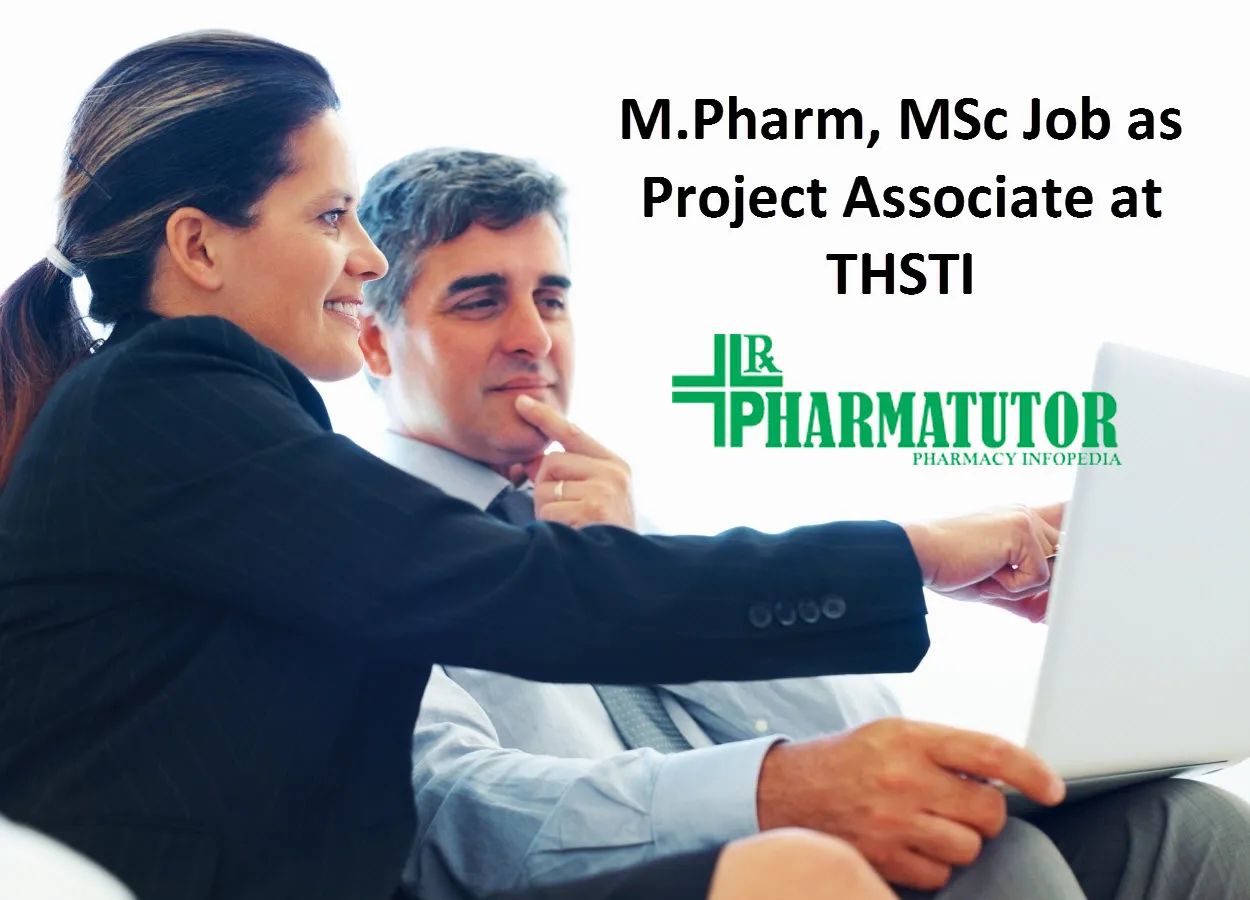 M.Pharm, MSc Job as Project Associate at THSTI