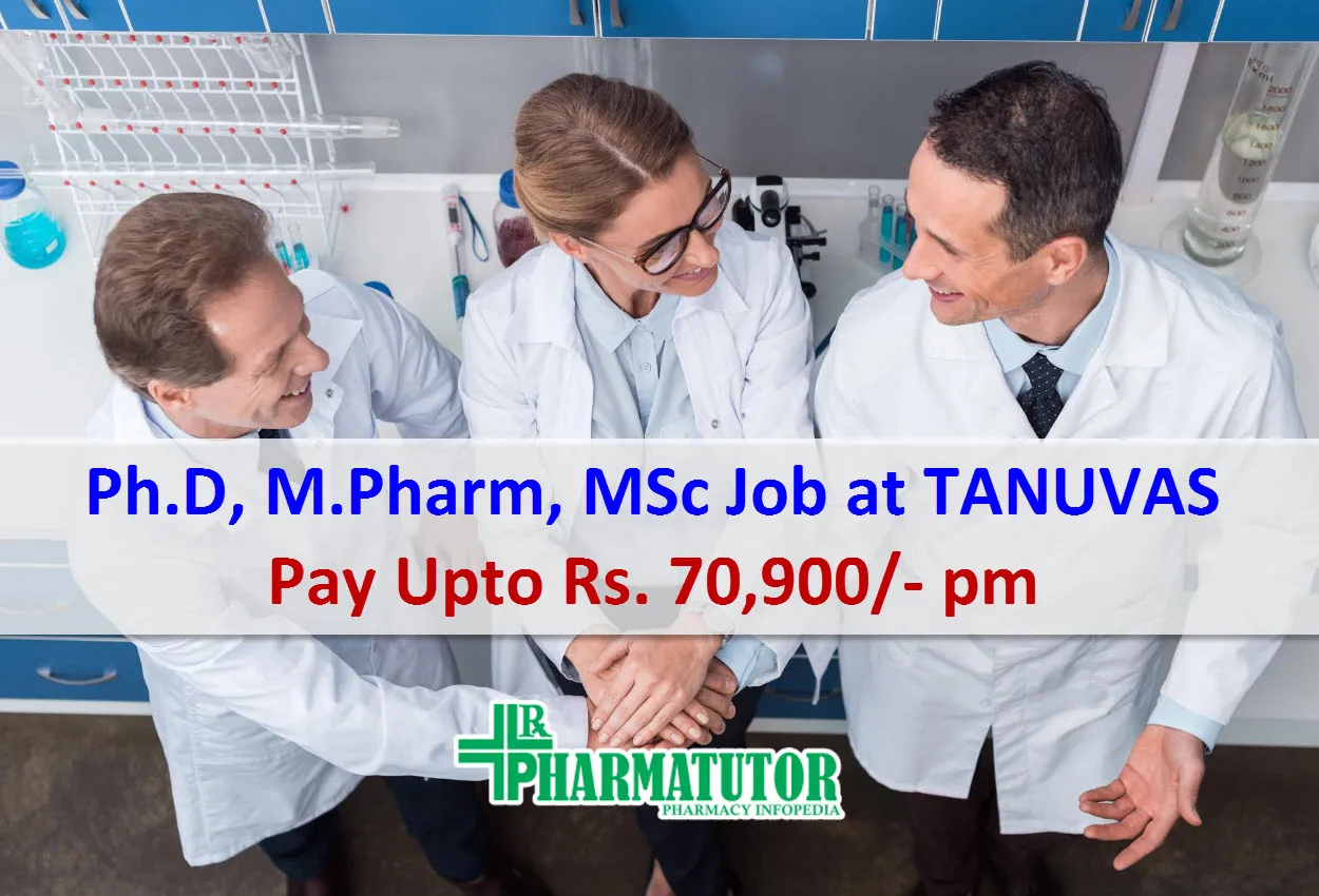 Ph.D, M.Pharm, MSc Recruitment at TANUVAS