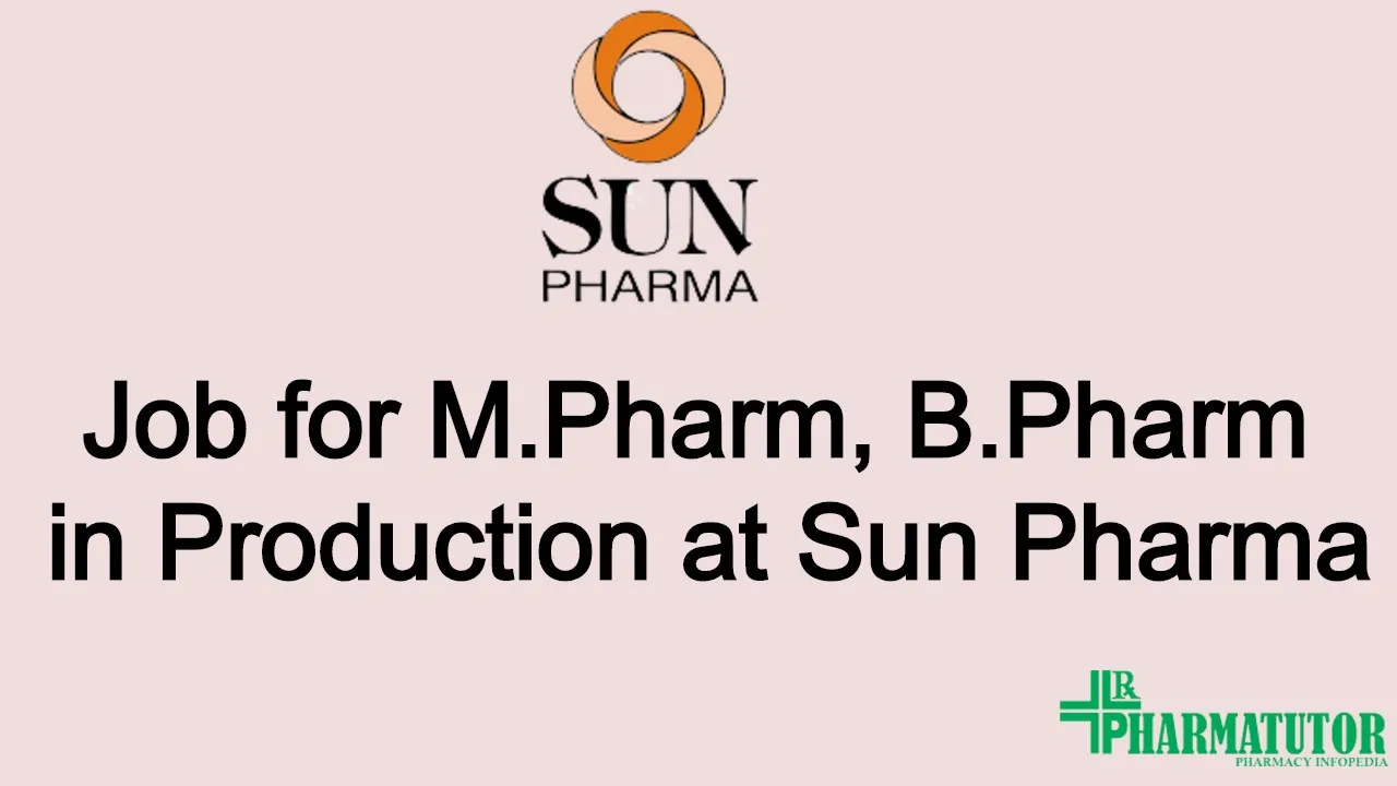 Production Jobs at Sun Pharma