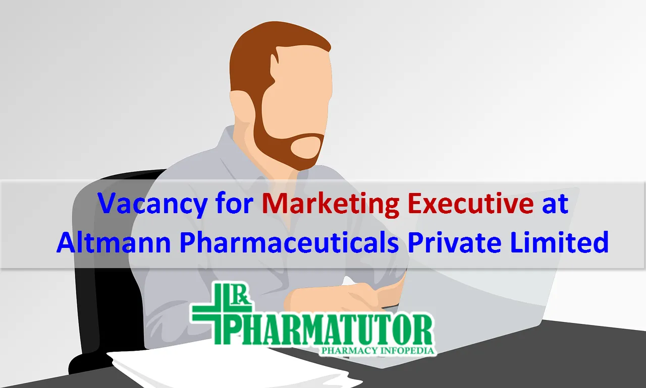 Marketing Executive Job at Altmann Pharmaceuticals Private Limited