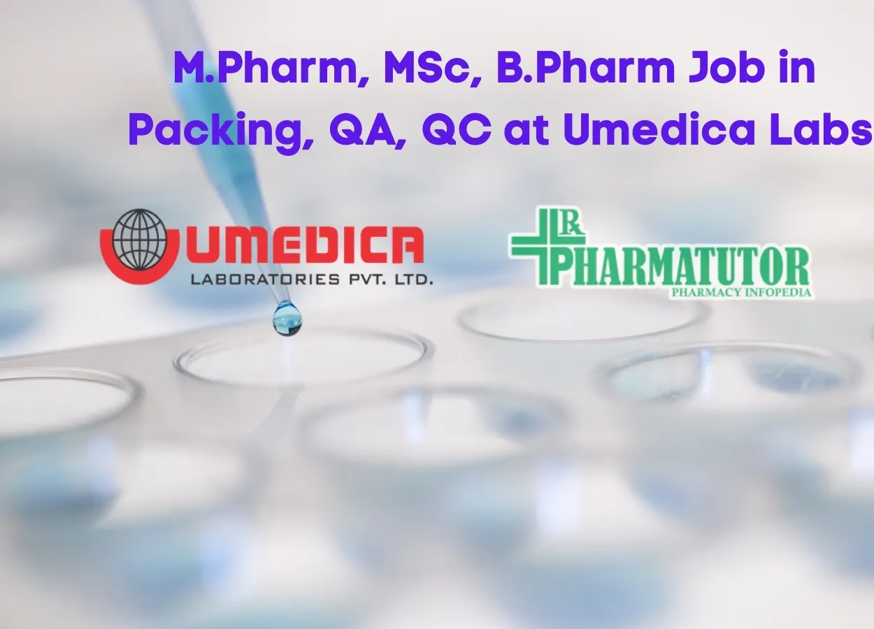 Packing, QA, QC jobs at Umedica Labs