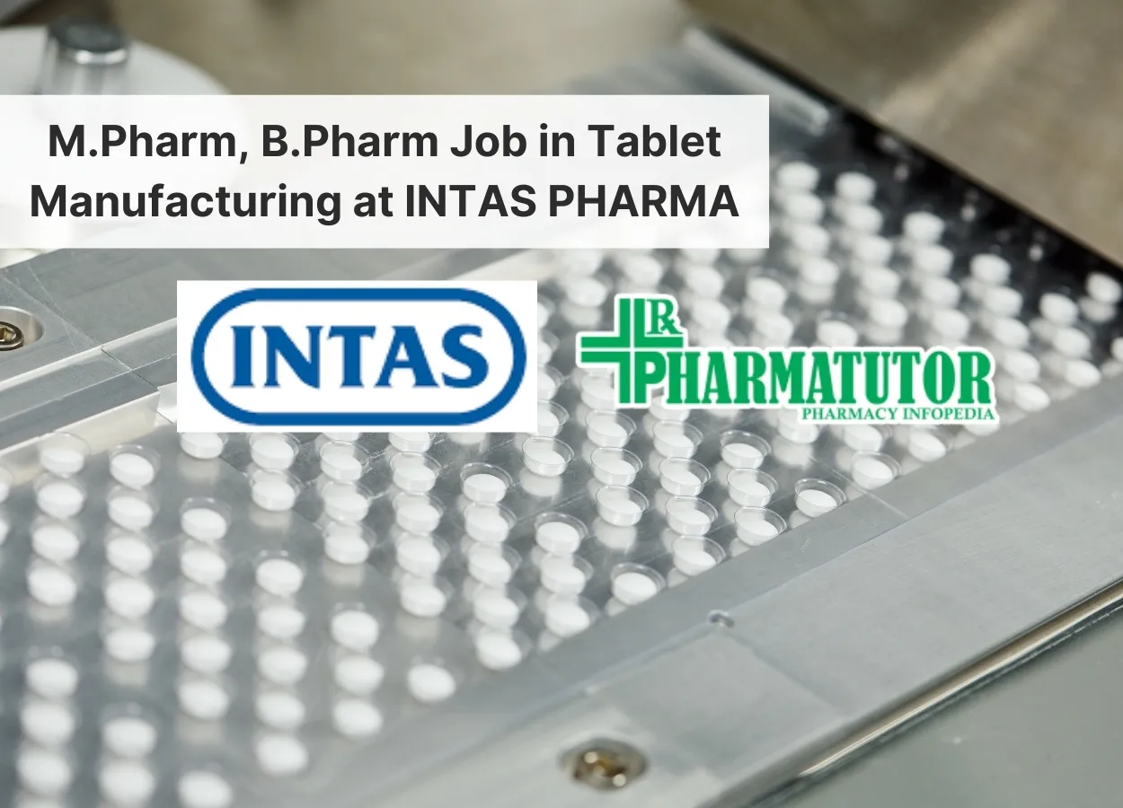 INTAS PHARMACEUTICALS LIMITED JOB