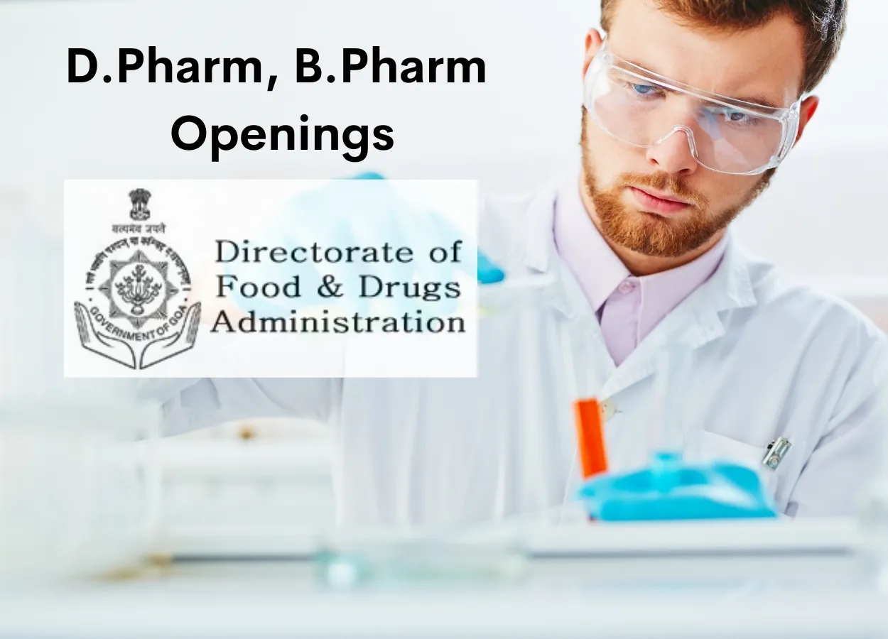 Job Openings for D.Pharm, B.Pharm in Directorate of Food and Drugs Administration
